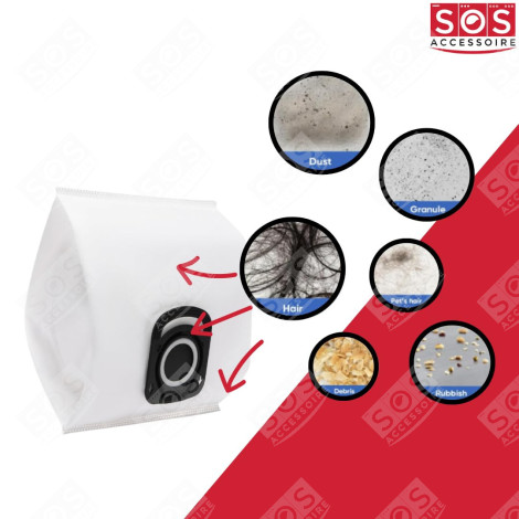 LOT DE 2 BOÎTES DE 4 SACS + 1 FILTRE HYGIENE+ ASPIRATEUR - ZR200520