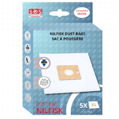 Boite de 5 sacs avec 1 pre filtre COUPE/COMPACT/GO/FORCE