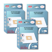 Lot de 3 boîtes de 5 sacs avec 1 pre filtre COUPE/COMPACT/GO/FORCE Lot de 3 boîtes de 5 sacs avec 1 pre filtre COUPE/COMPACT/GO/FORCE