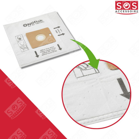 LOT DE 3 BOÎTES DE 5 SACS AVEC 1 PRE FILTRE COUPE/COMPACT/GO/FORCE ASPIRATEUR - 78602600, 22422400