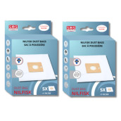 Lot de 2 boîtes de 5 sacs avec 1 pre filtre COUPE/COMPACT/GO/FORCE Lot de 2 boîtes de 5 sacs avec 1 pre filtre COUPE/COMPACT/GO/FORCE