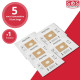 LOT DE 5 BOÎTES DE 5 SACS AVEC 1 PRE FILTRE COUPE/COMPACT/GO/FORCE ASPIRATEUR - 78602600, 22422400