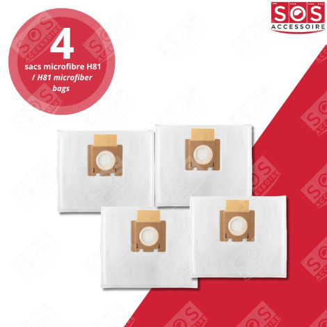 LOT DE 12 BOÎTES DE 4 SACS MICROFIBRE H81 ASPIRATEUR - 35601865