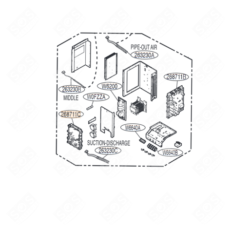 CARTE INVERTER (REPÈRE 268711C) CLIMATISEUR - EBR37798117