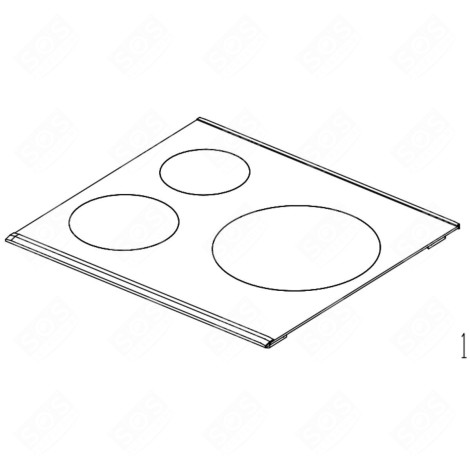 DESSUS VITROCÉRAMIQUE FOUR, CUISINIÈRE - 4410300495