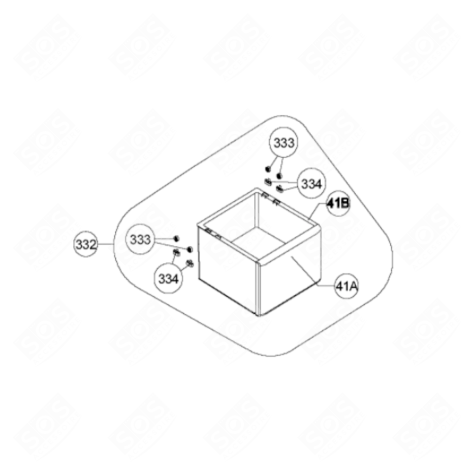BAC A LÉGUMES (REPÈRE 332) FRIGO, RÉFRIGÉRATEUR, CONGÉLATEUR - 482000020171