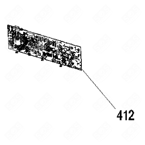CARTE ÉLECTRONIQUE, MODULE DE PUISSANCE (REPÈRE 412) MACHINE À LAVER, LAVE-LINGE - 20798654