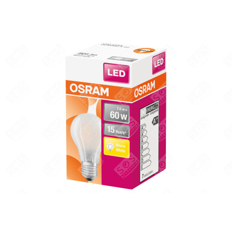 LED RETROFIT CLASSIC A GL FR 60 - 7W/827 220-240V E27 D'ORIGINE LUMINAIRE - 4058075112506