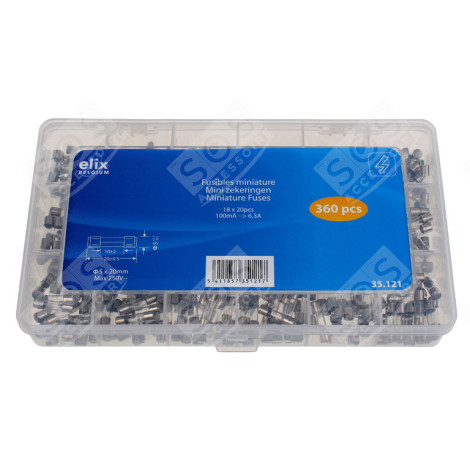 ASSORTIMENT FUSIBLES EN VERRE 360 PIÈCES FOUR MICRO-ONDES - 10000805