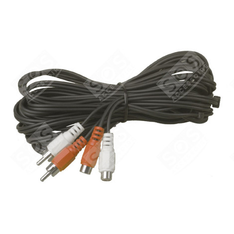 RALLONGE 2XRCA M - 2 X RCA F - 2.5M TÉLÉVISION - EA007