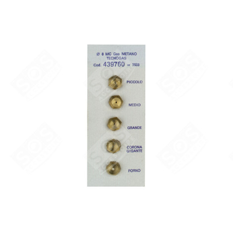 GICLEURS GAZ NATUREL TECHNOGAS 8 MC FOUR, CUISINIÈRE - D500039