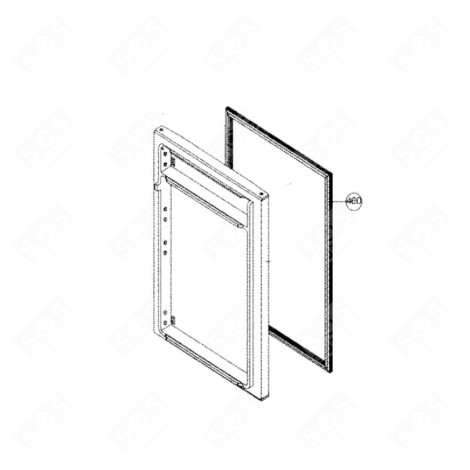 JOINT DE PORTE RÉFRIGÉRATEUR (REPÈRE 460) FRIGO, RÉFRIGÉRATEUR, CONGÉLATEUR - C00533622, 488000533622