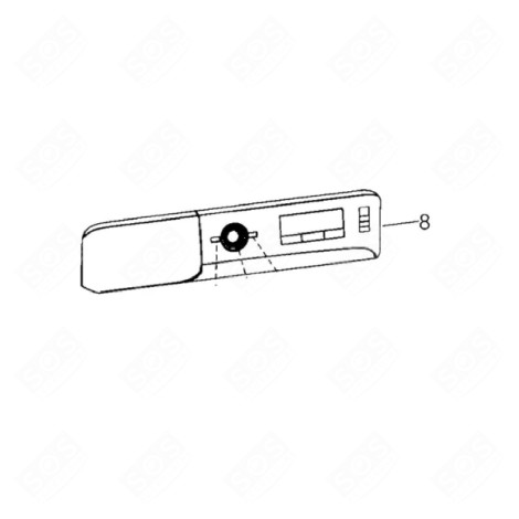 BANDEAU DE COMMANDE + POIGNEE D'ORIGINE MACHINE À LAVER, LAVE-LINGE - C00381173