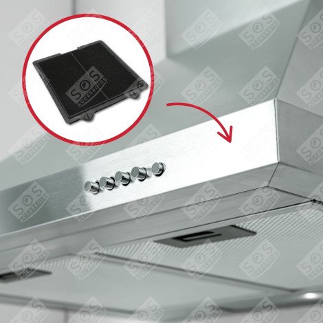 FILTRE CHARBON ACTIF  260X245X32 MM HOTTE - 00703134