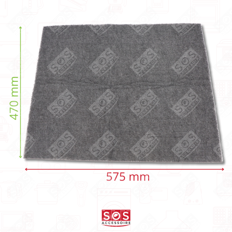 FILTRE UNIVERSEL CHARBON ACTIF + FILTRE À GRAISSE 570X470 MM HOTTE - FK025