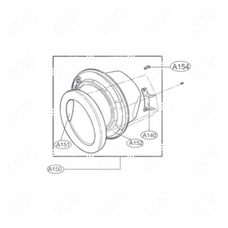 CADRE EXTÉRIEUR (REPÈRE A151) MACHINE À LAVER, LAVE-LINGE - 3212EN1004Q