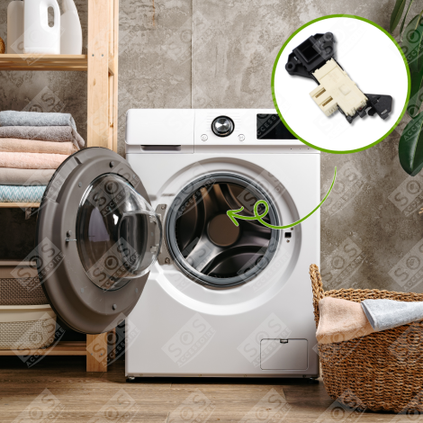 SÉCURITÉ DE PORTE, FERMETURE, VERROU 3 COSSES MACHINE À LAVER, LAVE-LINGE - 481228058048, 481228058032