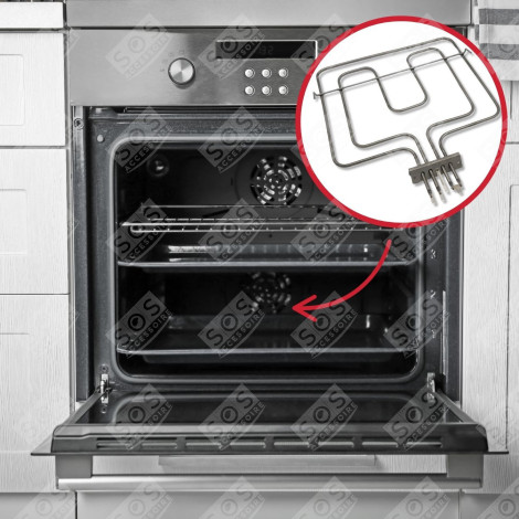 RÉSISTANCE DE VOUTE 1400 + 1200W FOUR, CUISINIÈRE - CA5G001A1, CA5G001B7