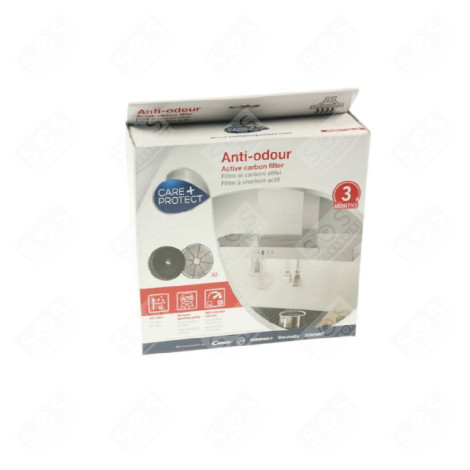 LOT DE 2 FILTRES CHARBON  KFC6914 MODÈLE 145 D'ORIGINE HOTTE - 49011548, 35602057