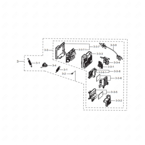 CARTE ÉLECTRONIQUE, MODULE DE PUISSANCE (REPÈRE 3-3-7) MACHINE À LAVER, LAVE-LINGE - DC92-02717B