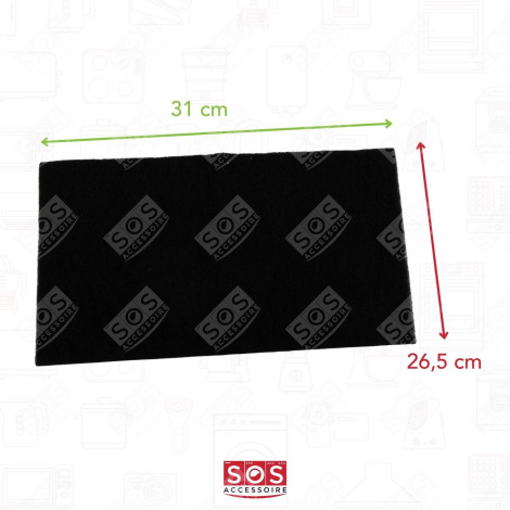 FILTRE CHARBON (À L'UNITÉ)  310X266 MM HOTTE - 74X4364