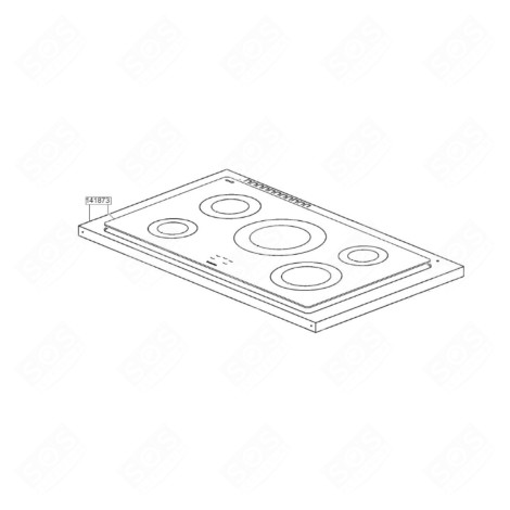 DESSUS VITROCÉRAMIQUE FOUR, CUISINIÈRE - 685618004