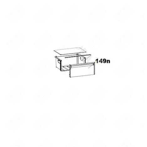 FAÇADE DE PORTE (REPÈRE 149N) FRIGO, RÉFRIGÉRATEUR, CONGÉLATEUR - 70052694