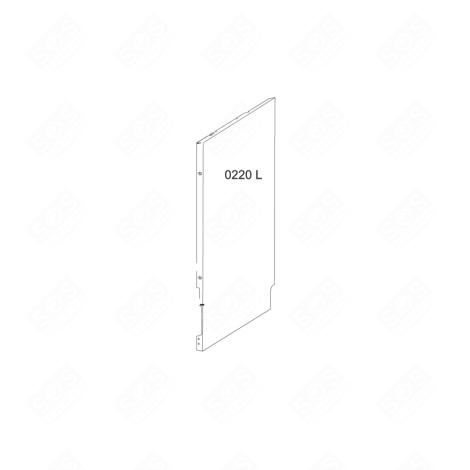 PANNEAU LATÉRAL GAUCHE 60CM LAVE-VAISSELLE - 1763190306, C00909295