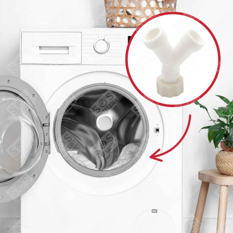 RÉPARTITEUR EN Y D'ARRIVÉE D'EAU MACHINE À LAVER, LAVE-LINGE - 482236057132, C00375229