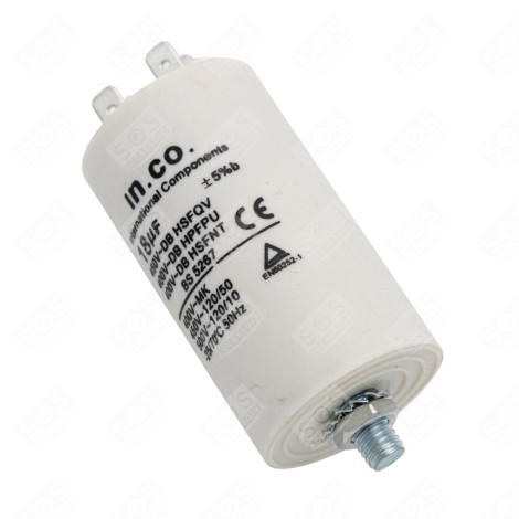 Condensateur 9uF Sparefixd Pour Sèche-linge Indesit - Compatible IDV75 IDV65 IDVA735