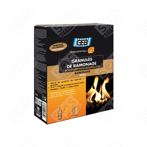GRANULES DE RAMONAGE 1.5 KG POÊLE À BOIS, CHEMINÉE - 821607
