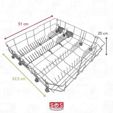 PANIER INFÉRIEUR D'ORIGINE LAVE-VAISSELLE - 00680997, 00213536