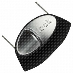 Verrou coulissant argent/bleu d'origine