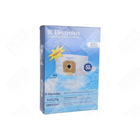 LOT DE 4 SACS ASPIRATEUR + 1 MICRO FILTRE D'ORIGINE ASPIRATEUR - 9001968420, 2197044015  