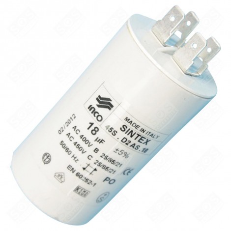 CONDENSATEUR 18 MF UNIVERSEL MACHINE À LAVER, LAVE-LINGE - 481912118285