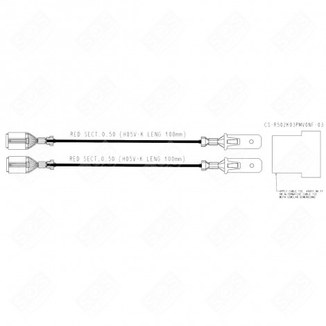 CÂBLE SET DRAIN POMPE D'ORIGINE LAVE-LINGE - C00537136