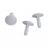 Lot de 3 boutons blancs