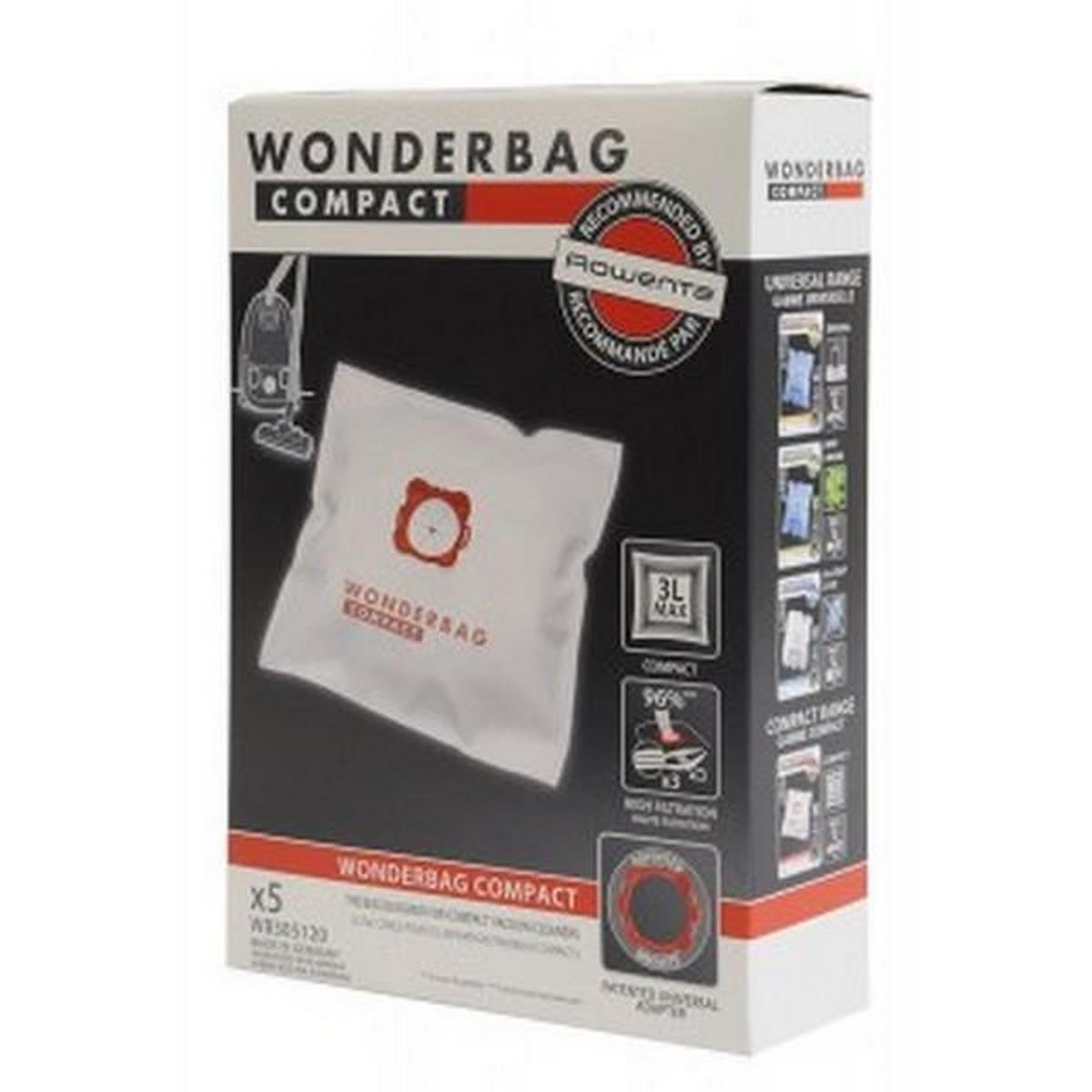 Lot De 5 Sacs D'aspirateur Pour Moulinex MO151501/4Q0, MO151701 - Neufs Sous Emballage