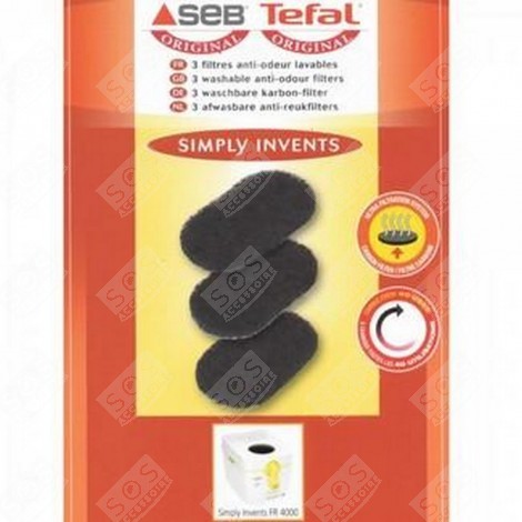 LOT 3 FILTRES LAVABLES ANTI ODEUR FRITEUSE, AIRFRYER - XA500024