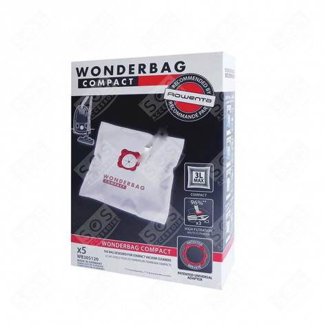 SACS WONDERBAG COMPACT (X5) ASPIRATEUR - WB305140