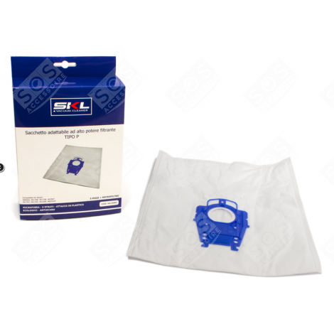 BOITE DE 5 SACS TYPE P  COMPATIBLE + 1 MICRO FILTRE ASPIRATEUR - 00468264, 00461349