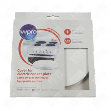 Cache-plaque blanc diam 165 mm WHIRLPOOL 484000008620, CQB170