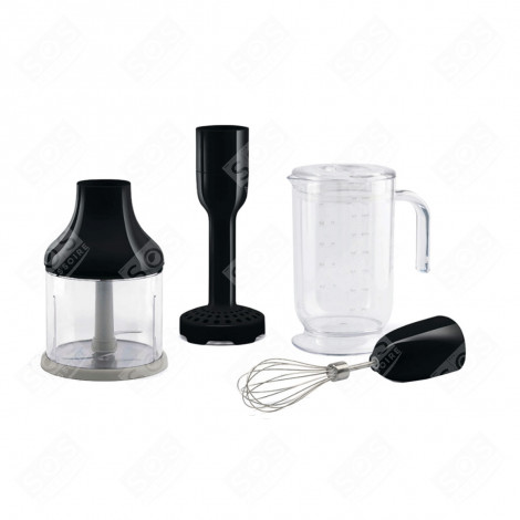 ACCESSOIRES POUR MIXEUR PLONGEANT, NOIR : CARAFE, BOL HACHOIR, PRESSE-PURÉE, FOUET À FILS DIVERS PETIT MÉNAGER - HBAC01BL