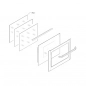 Vitre intérieure de porte repère 312c d'origine