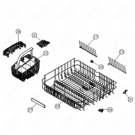 PLAQUE (REPÈRE 201) LAVE-VAISSELLE - 555551