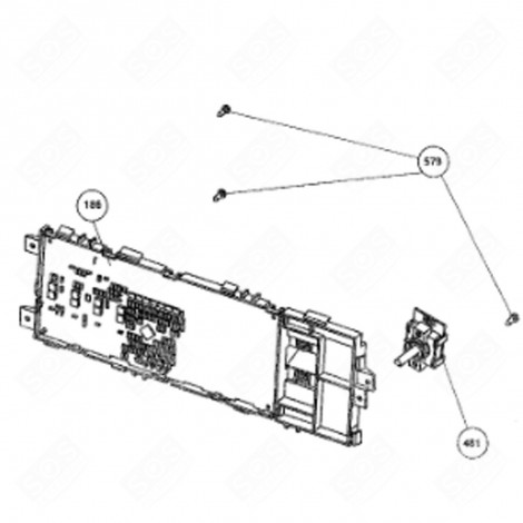 CARTE ÉLECTRONIQUE, MODULE DE PROGRAMMATION (REPÈRE 186) MACHINE À LAVER, LAVE-LINGE - 2822270273