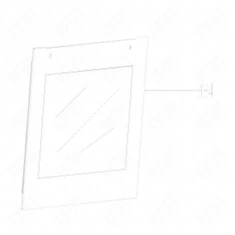 VITRE FAÇADE DE PORTE (REPÈRE 884) FOUR, CUISINIÈRE - 210442353