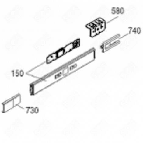 BOITIER BANDEAU DE COMMANDE (REPÈRE 150) FRIGO, RÉFRIGÉRATEUR, CONGÉLATEUR - 6125336