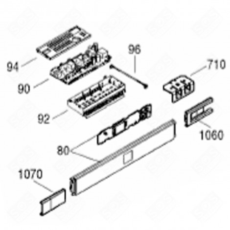 BOITIER BANDEAU DE COMMANDE (REPÈRE 80) FRIGO, RÉFRIGÉRATEUR, CONGÉLATEUR - 6125028