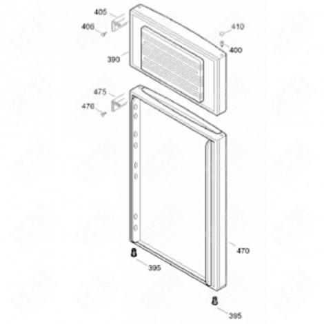 BOITE (REPÈRE 395) FRIGO, RÉFRIGÉRATEUR, CONGÉLATEUR - 7435259